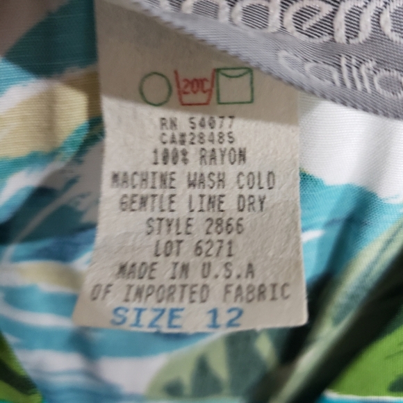 Vintage Carol Andersson Sleeveless Tropical Print Dress - Picture 4 of 7